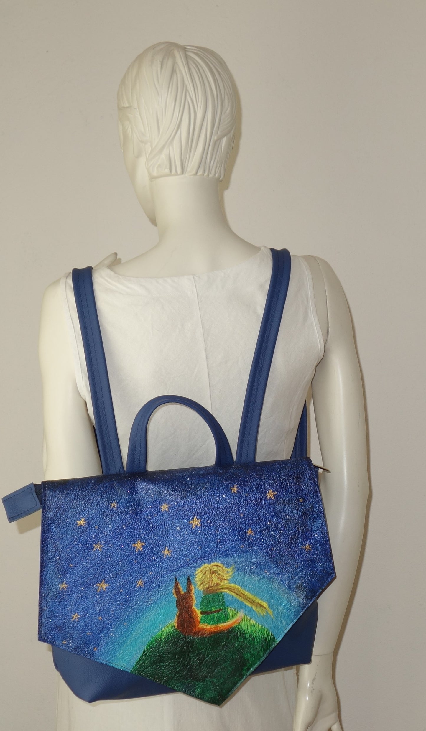 RUCSAC DE PIELE NATURALA MICUL PRINT