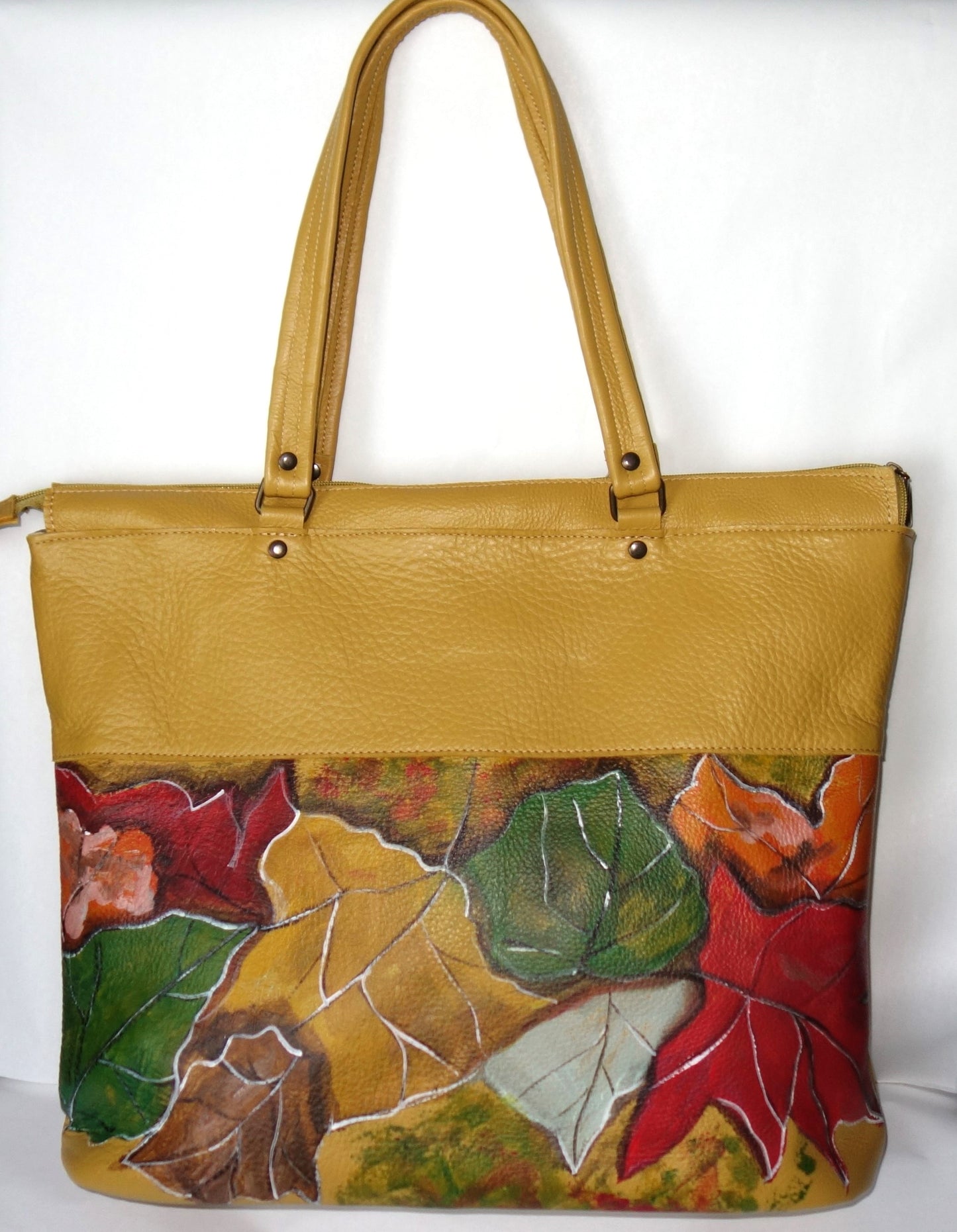 POSETA DE PIELE NATURALA PASTEL