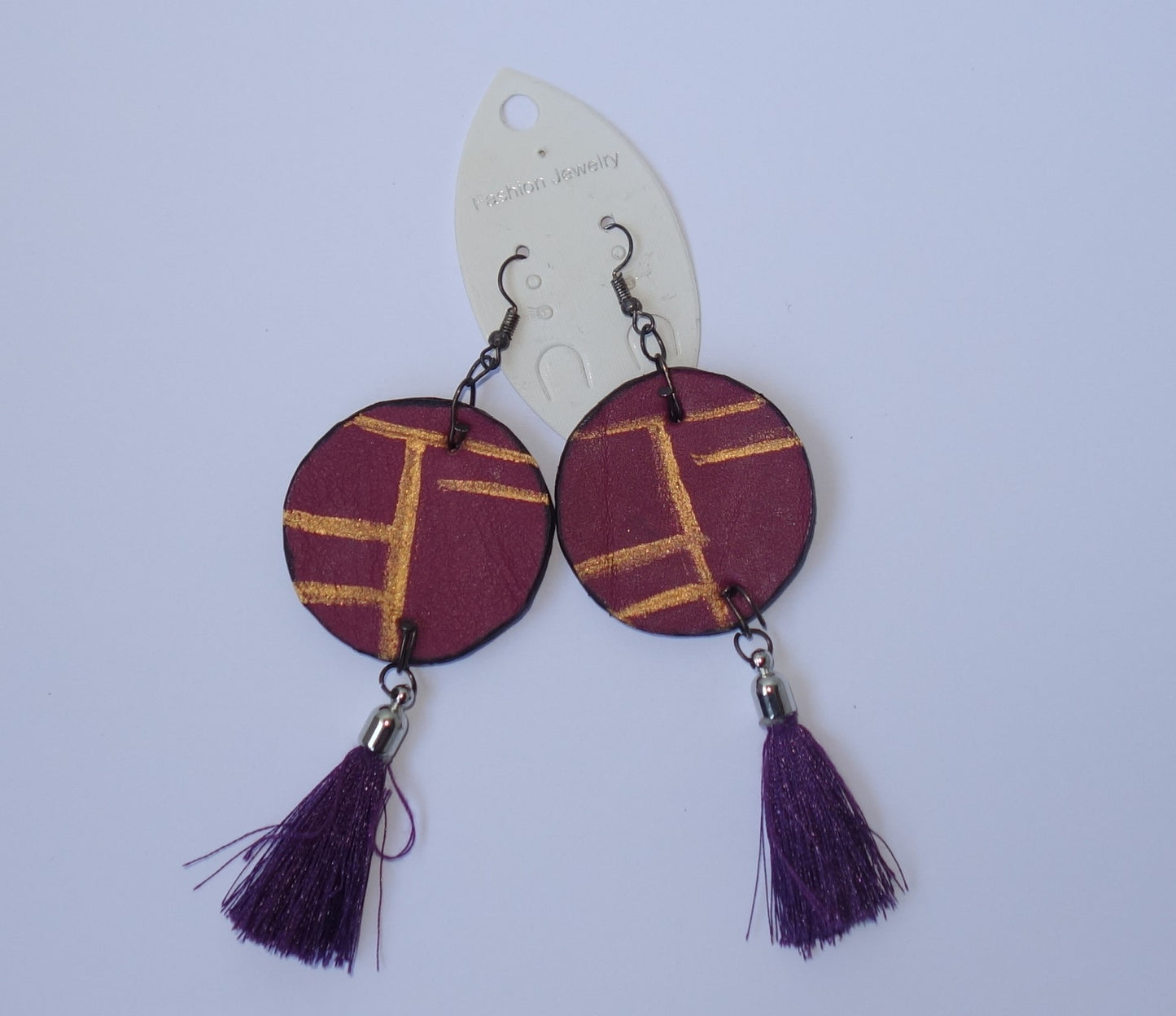 CERCEI DIN PIELE NATURALA GEOMETRIC