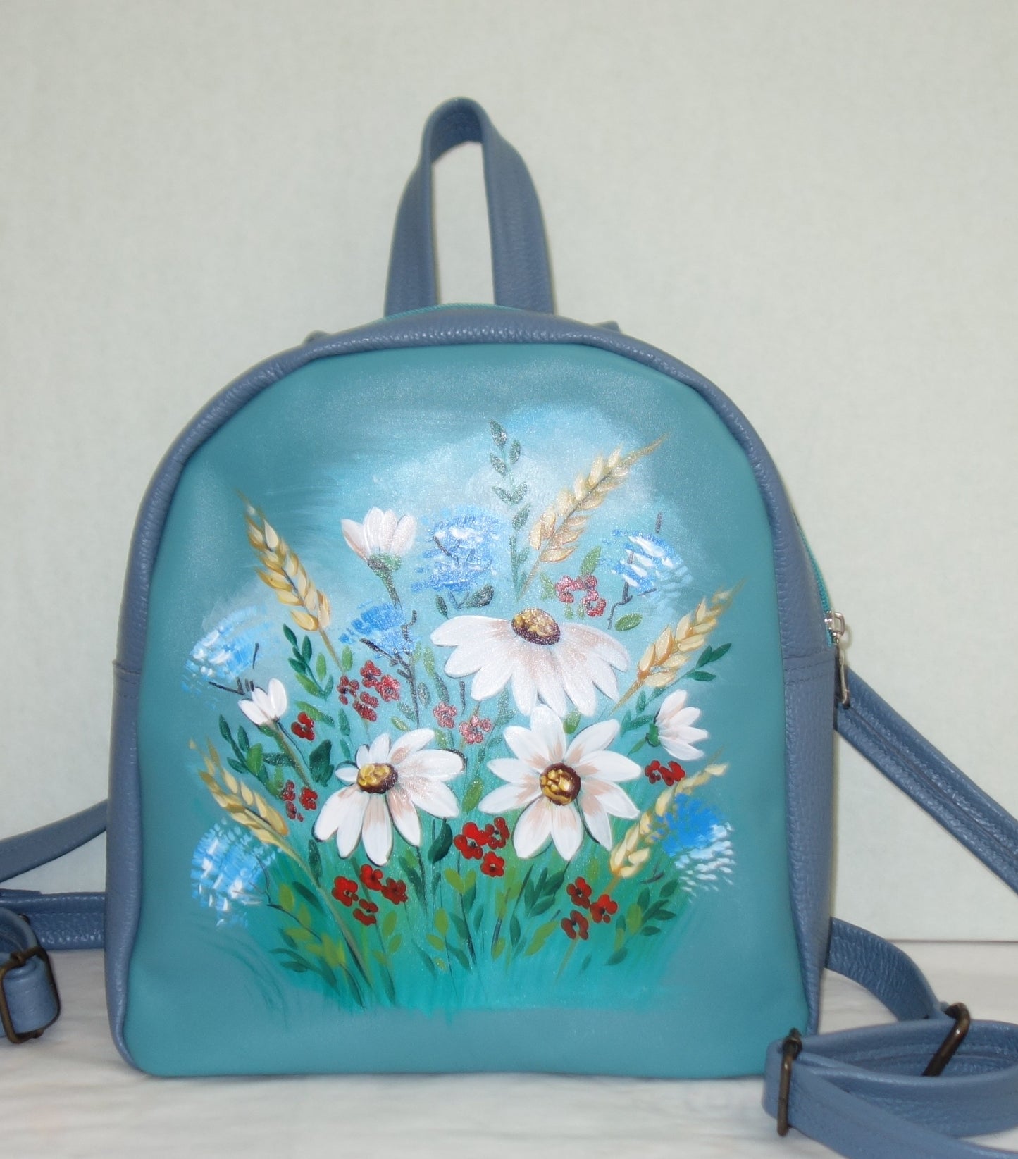 RUCSAC DE PIELE NATURALA FLOWER DANCE