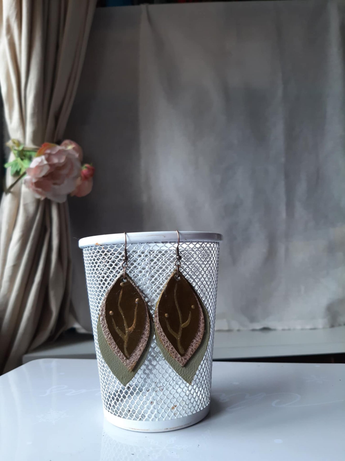 Cercei piele naturala INEDIT 2