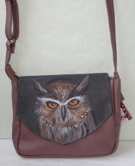 GEANTA DE PIELE NATURALA WISE OWL