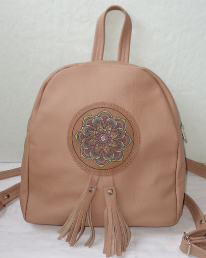 RUCSAC DE PIELE NATURALA MANDALA 3