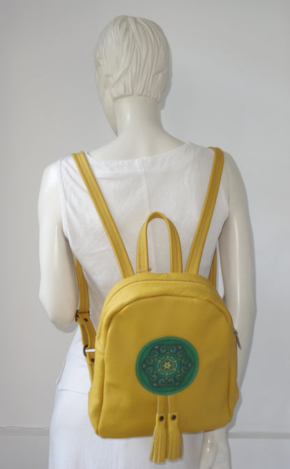 RUCSAC DE PIELE NATURALA MANDALA 1