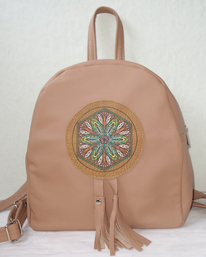 RUCSAC DE PIELE NATURALA MANDALA 4