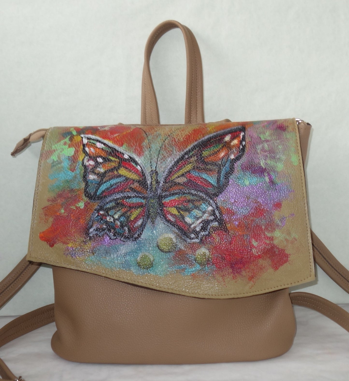 RUCSAC DE PIELE NATURALA  SUMMER