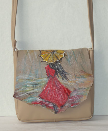 GEANTA DE PIELE NATURALA DANCING IN THE RAIN