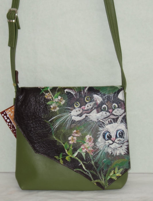 GEANTA DE PIELE NATURALA MOON CAT
