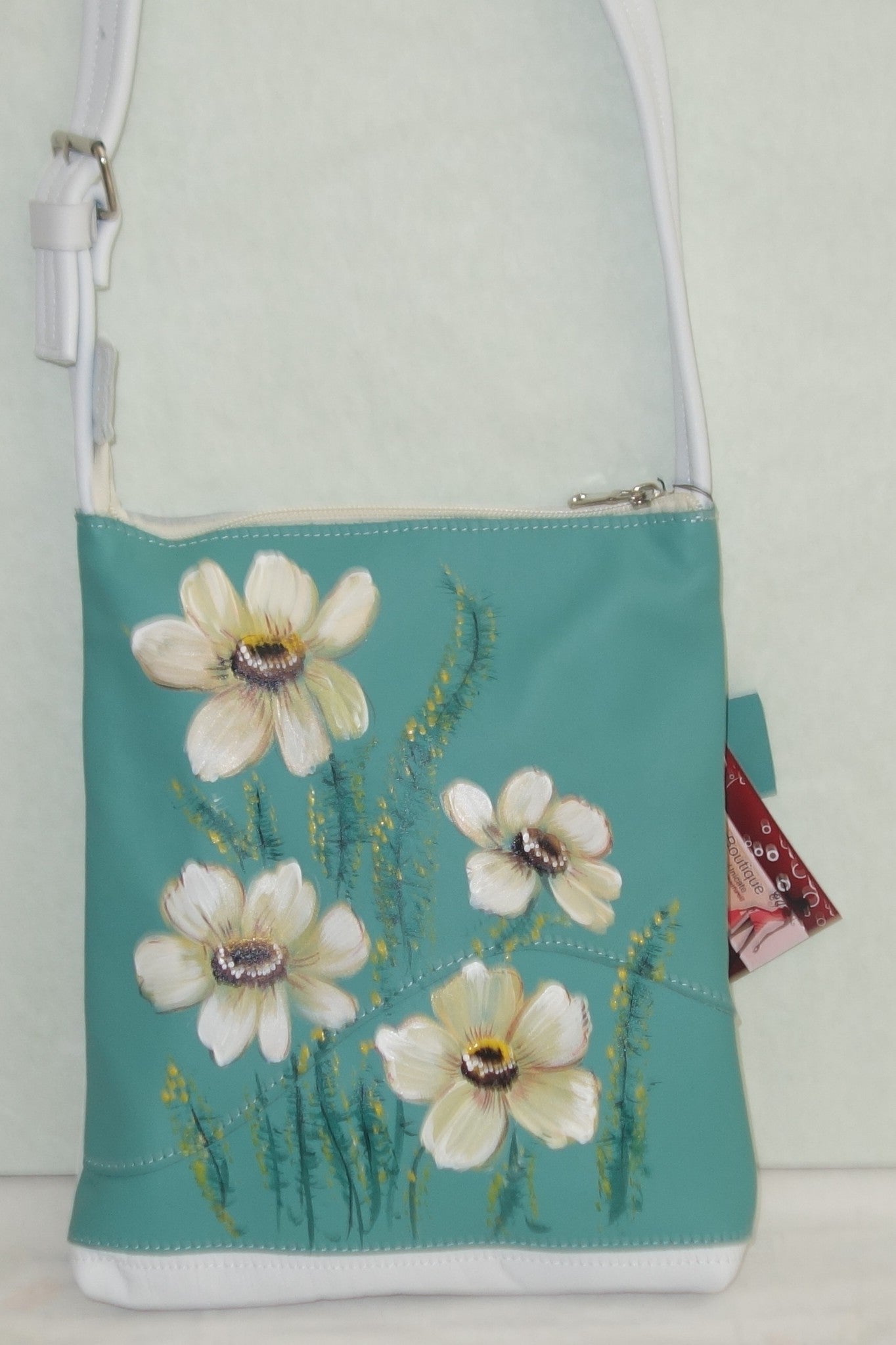 GEANTA DE PIELE NATURALA WILD FLOWERS