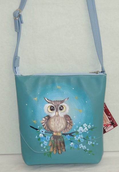 GEANTA DE PIELE NATURALA OWL BABY