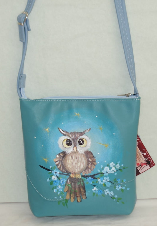 GEANTA DE PIELE NATURALA OWL BABY
