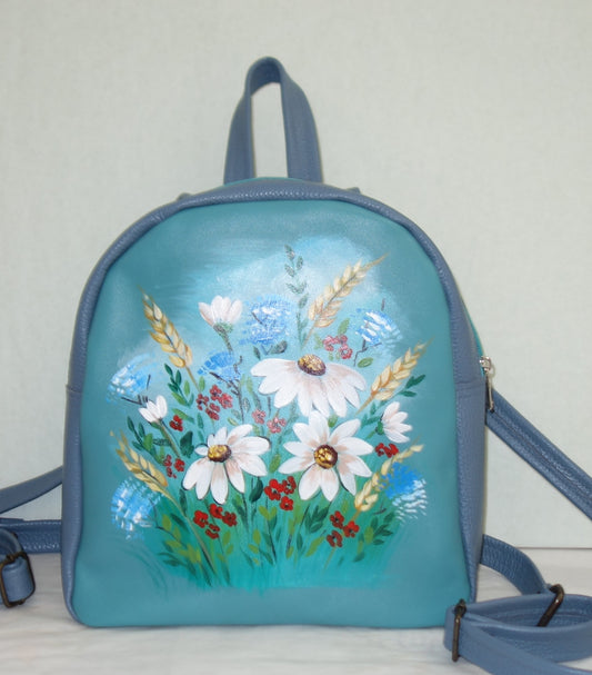 RUCSAC DE PIELE NATURALA FLOWER DANCE