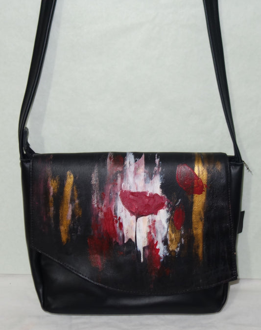 GEANTA DE PIELE NATURALA POPPIES