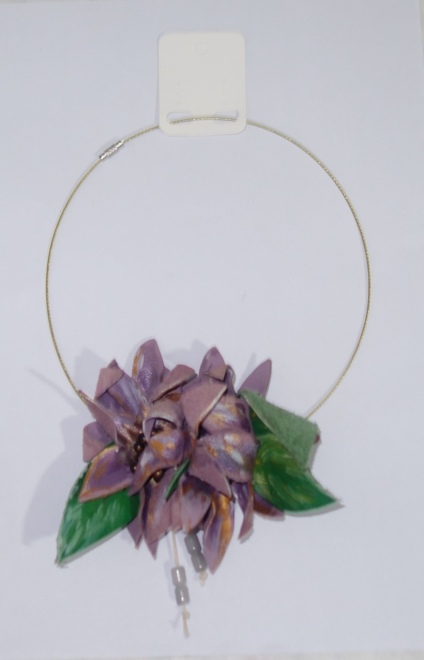 COLIER PIELE NATURALA ELEGANTA IN MOV