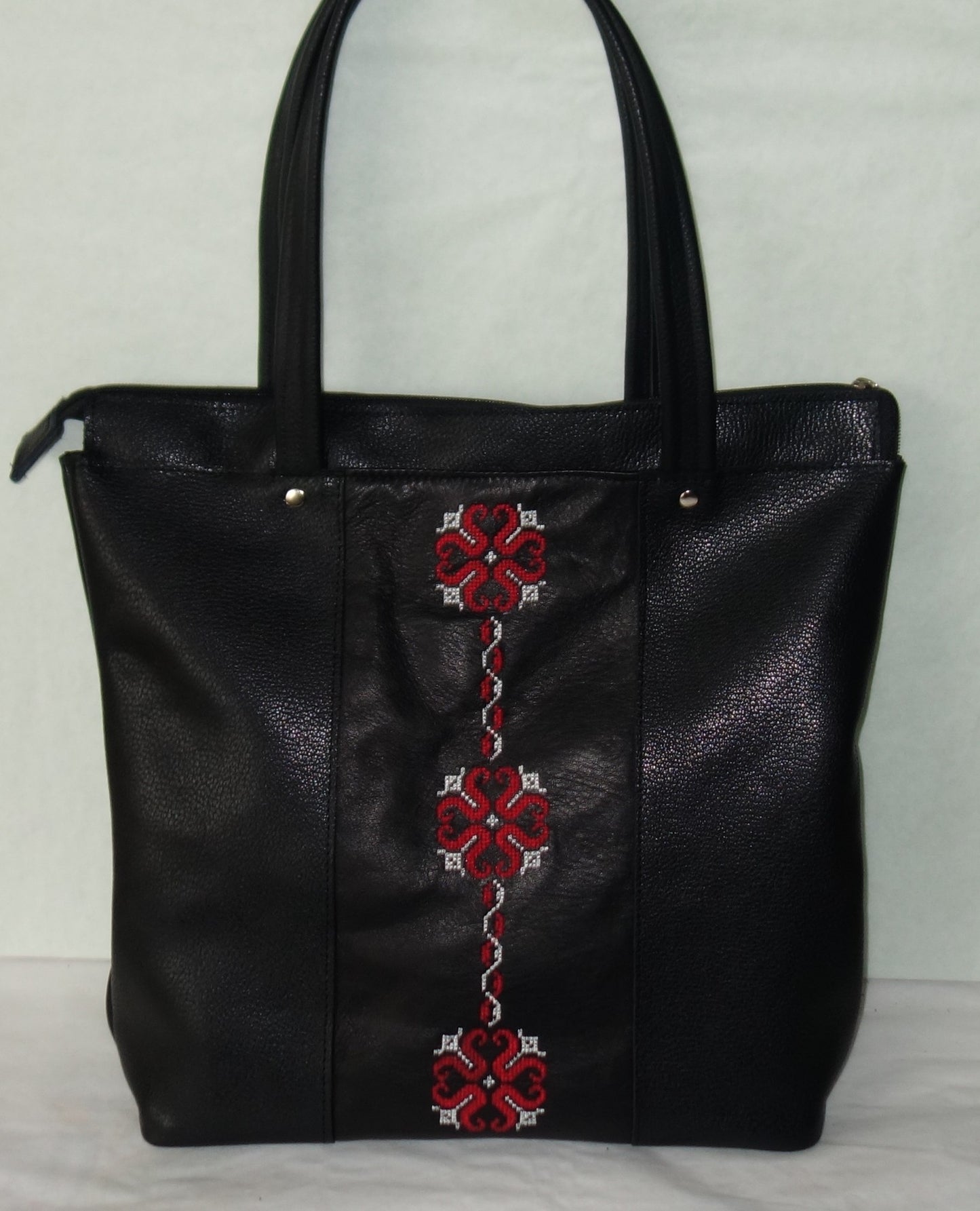 POSETA DE PIELE NATURALA ETNO