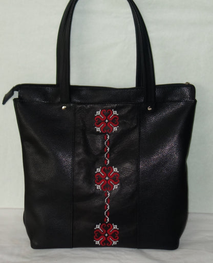 POSETA DE PIELE NATURALA ETNO