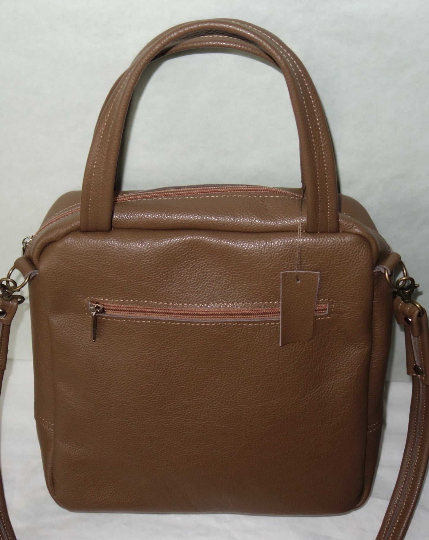 POSETA DE PIELE NATURALA VARA