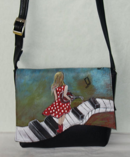 GEANTA DE PIELE NATURALA FEEL THE MUSIC