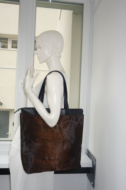 POSETA DE PIELE NATURALA URBANA