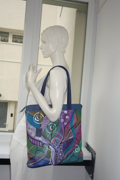 POSETA DE PIELE NATURALA DARE