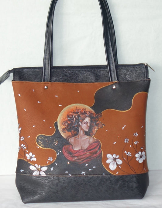 POSETA DE PIELE NATURALA DARE