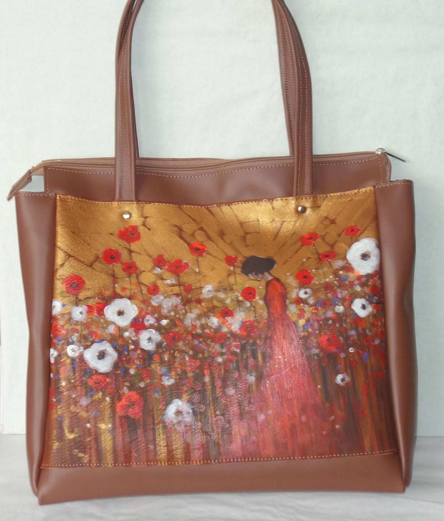 POSETA DE PIELE NATURALA THE ONE