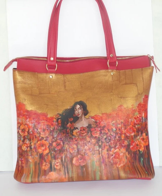 POSETA DE PIELE NATURALA EXOTICA