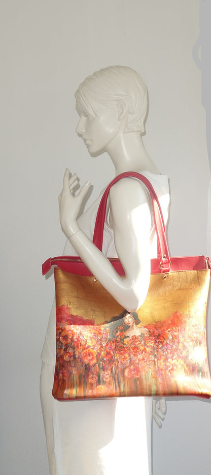 POSETA DE PIELE NATURALA EXOTICA