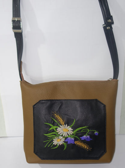 GEANTA DE PIELE NATURALA KAKI