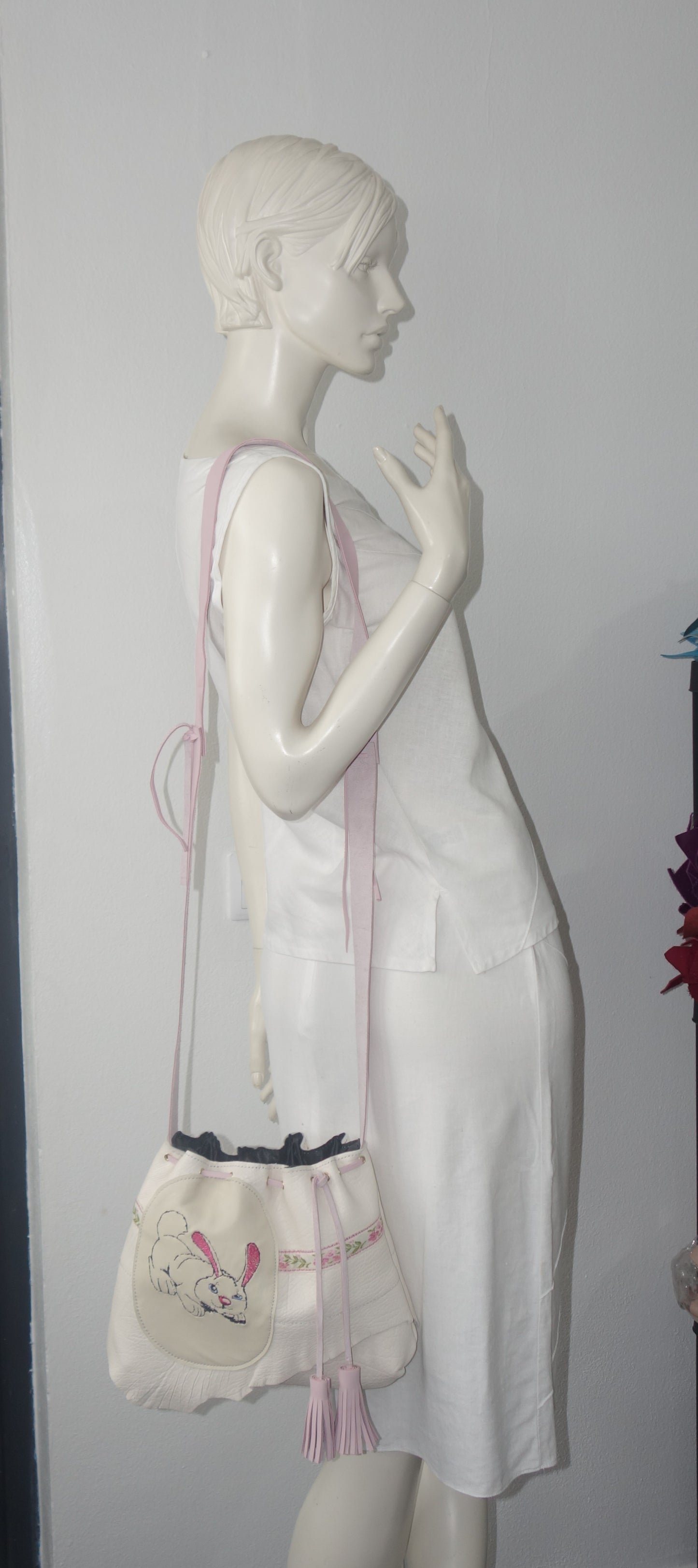 GEANTA PIELE NATURALA WHITE RABBIT