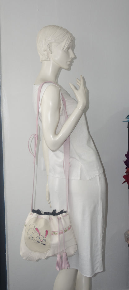 GEANTA PIELE NATURALA WHITE RABBIT