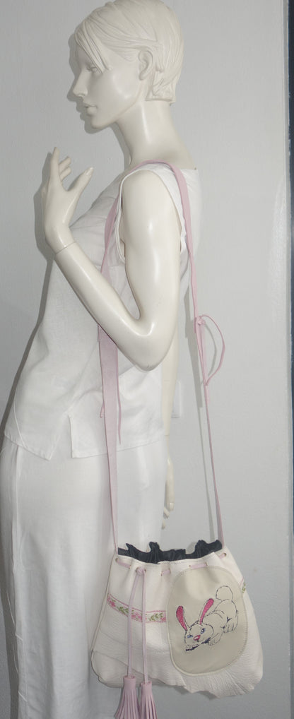 GEANTA PIELE NATURALA WHITE RABBIT