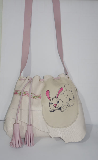 GEANTA PIELE NATURALA WHITE RABBIT
