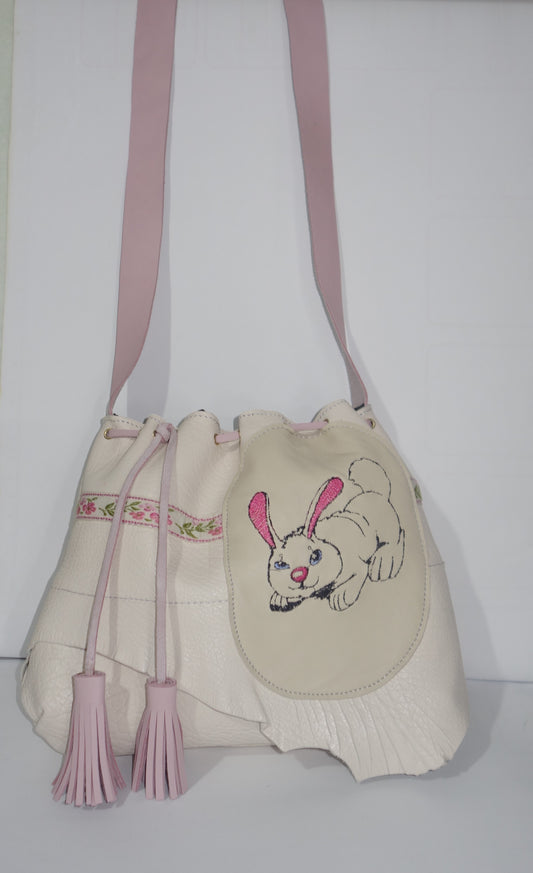 GEANTA PIELE NATURALA WHITE RABBIT