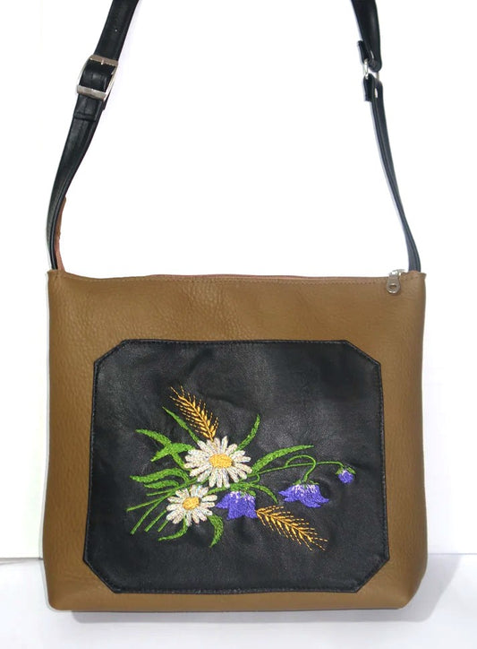 GEANTA DE PIELE NATURALA KAKI