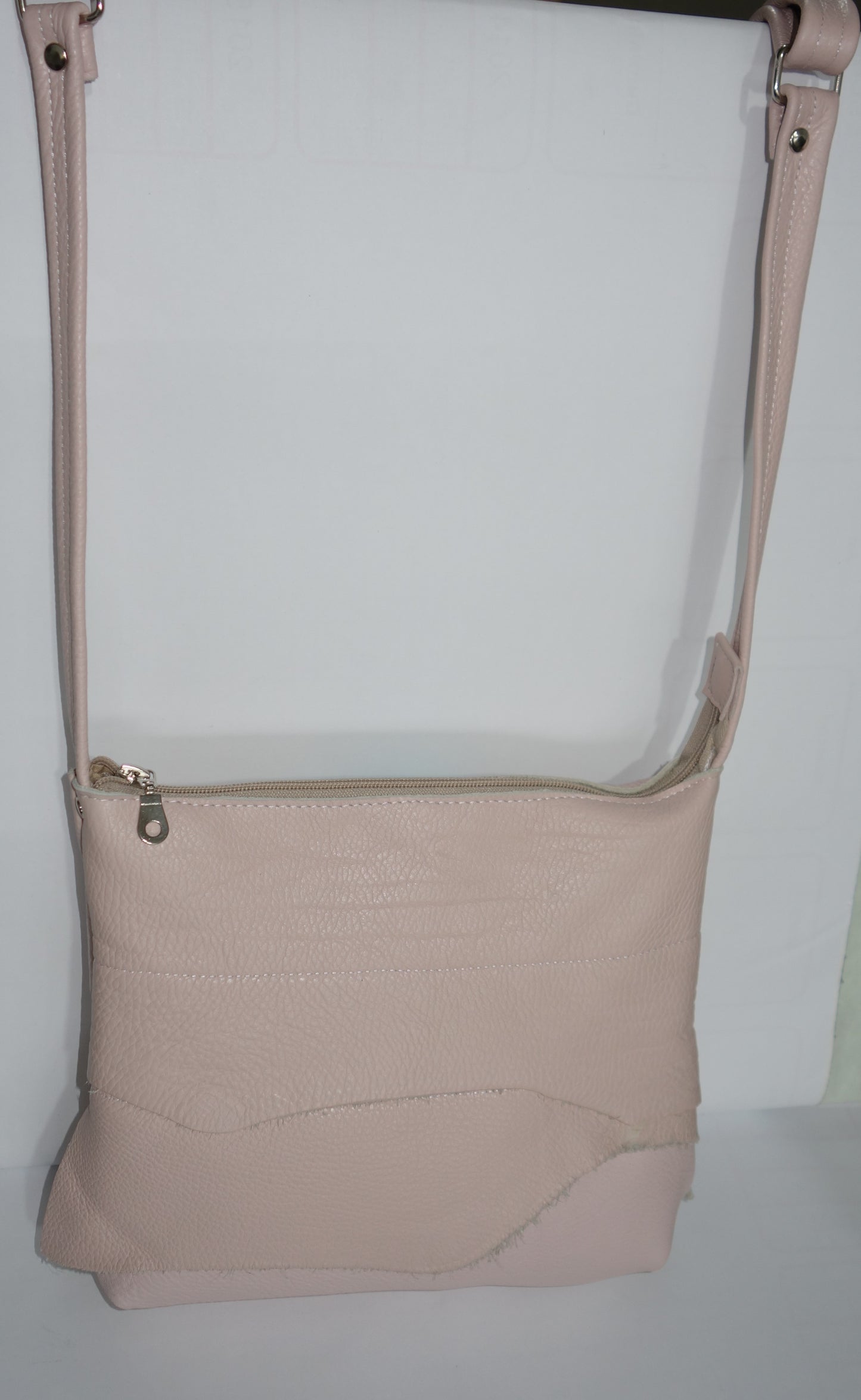 GEANTA DE PIELE NATURALA RAW PINK