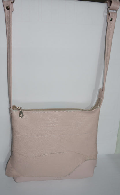 GEANTA DE PIELE NATURALA RAW PINK