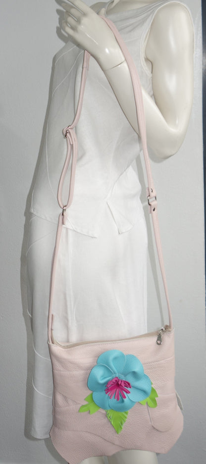 GEANTA DE PIELE NATURALA RAW PINK