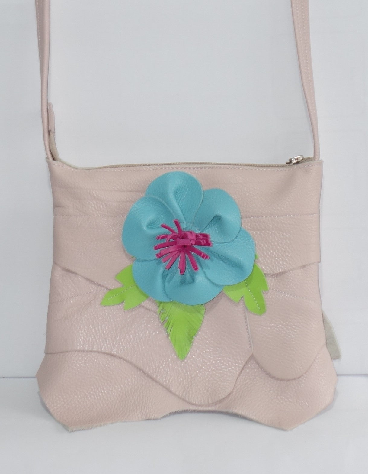 GEANTA DE PIELE NATURALA RAW PINK
