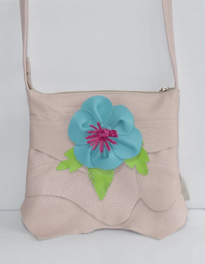 GEANTA DE PIELE NATURALA RAW PINK