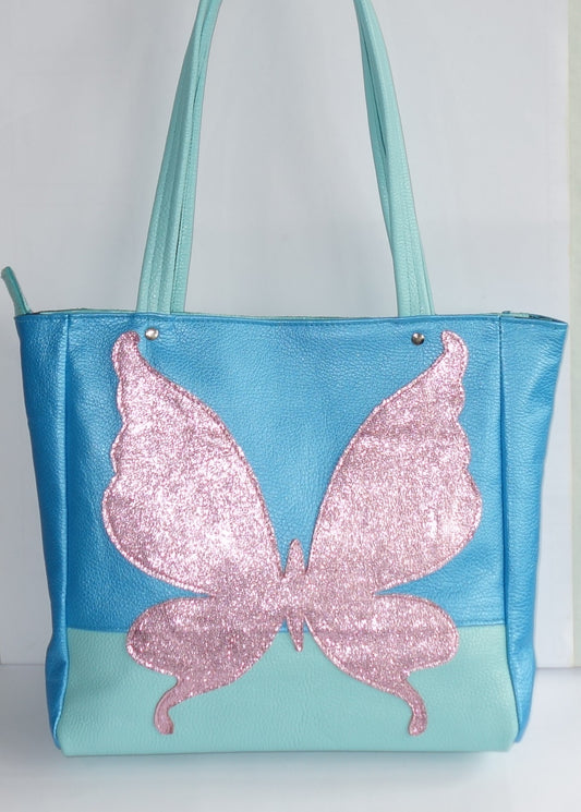 POSETA DE PIELE NATURALA FLY