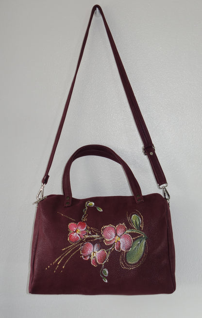 GEANTA DE PIELE NATURALA FLOWER BLOOM