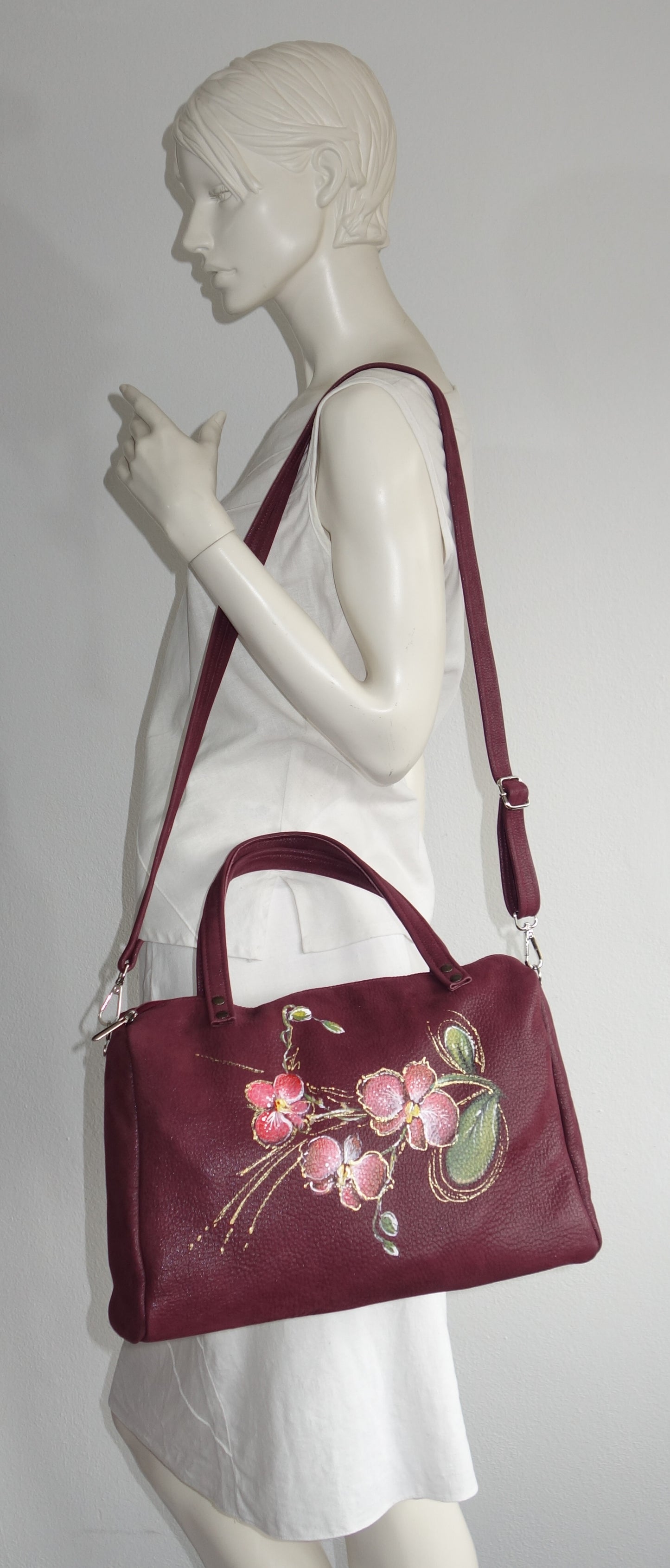 GEANTA DE PIELE NATURALA FLOWER BLOOM