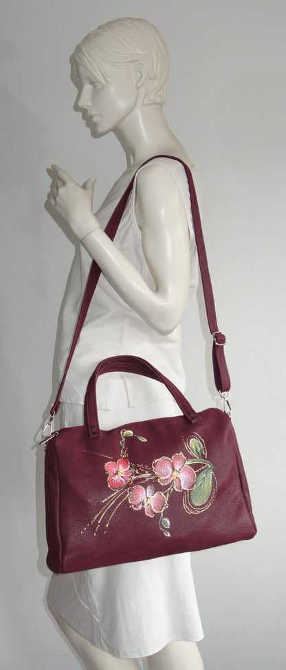 GEANTA DE PIELE NATURALA FLOWER BLOOM