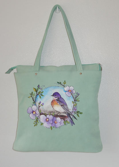 POSETA DE PIELE NATURALA NATURA IN CULORI