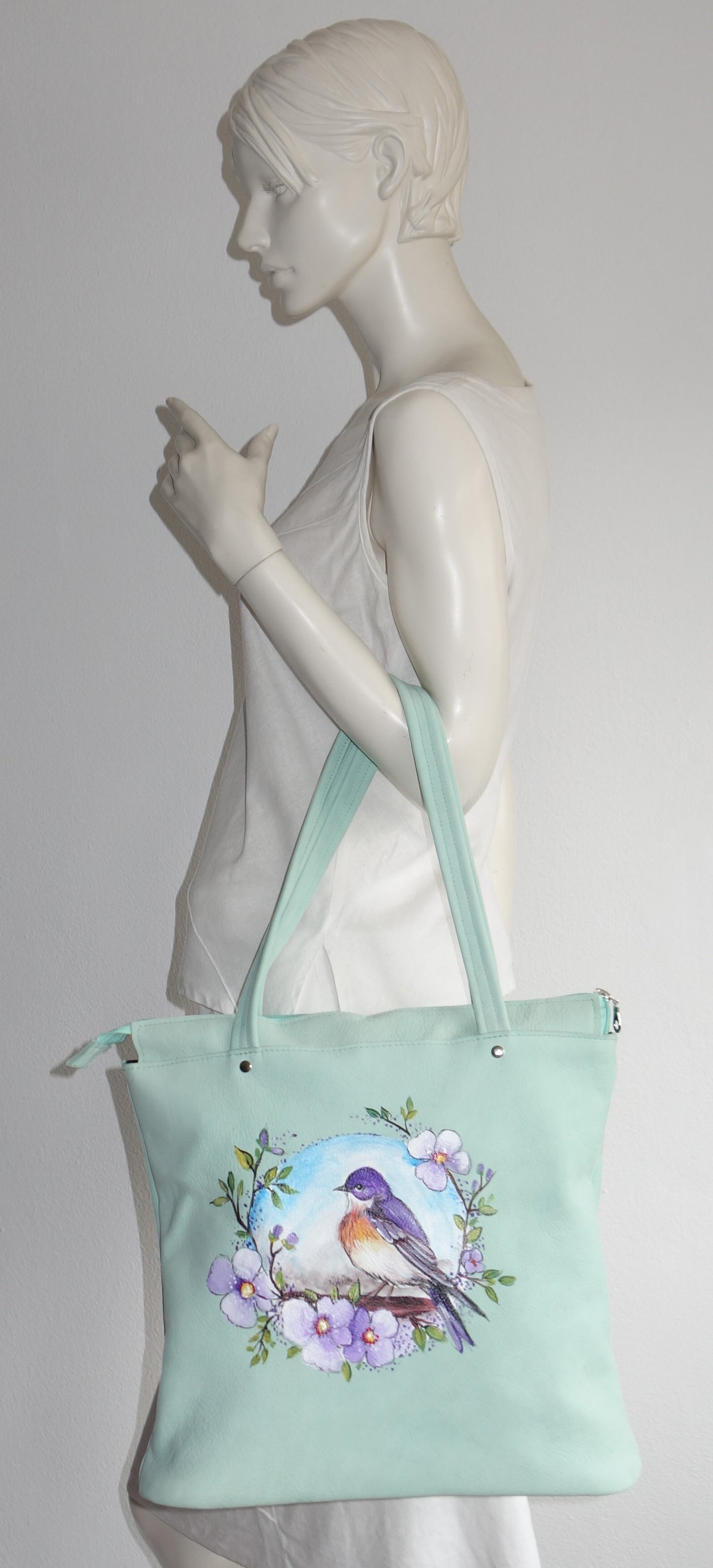 POSETA DE PIELE NATURALA NATURA IN CULORI